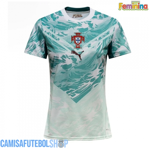 Camisa de time de futebol Portugal Replicas 2º Equipamento Feminina Mundo 2026 Manga Curta